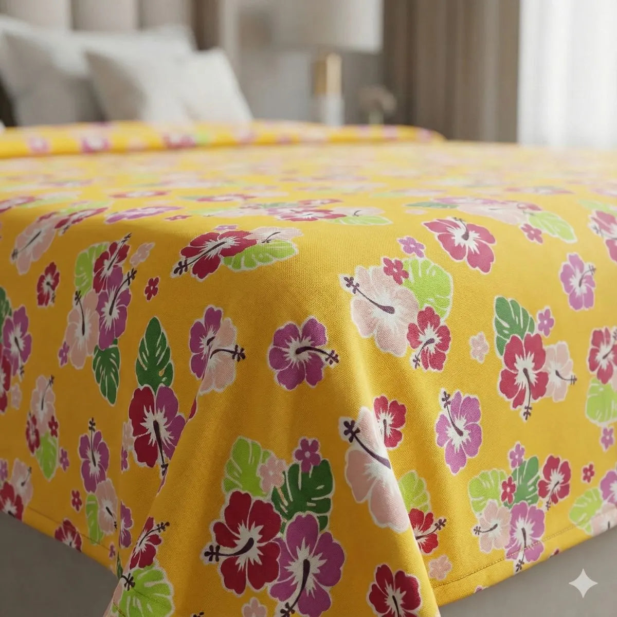 Golden Garden Printed Bedsheet
