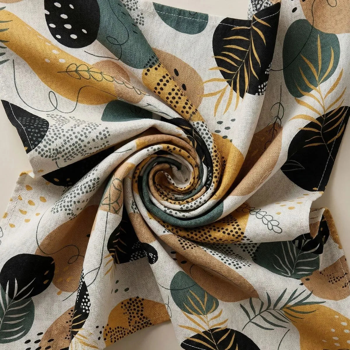 Golden Leaf Abstract Bedsheet