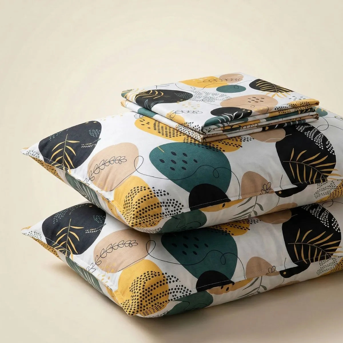 Golden Leaf Abstract Bedsheet