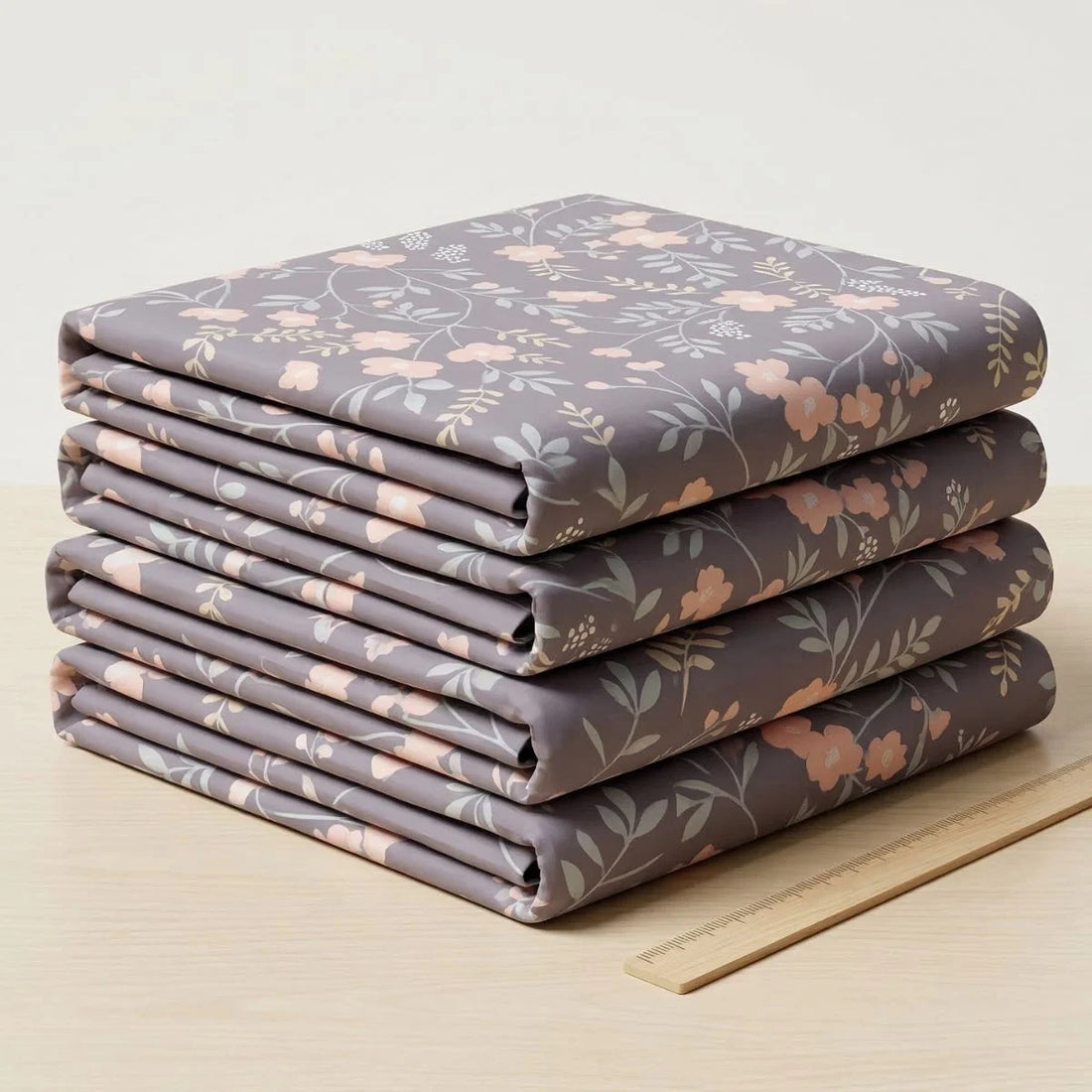 Elegant Grey Floral Bedsheet