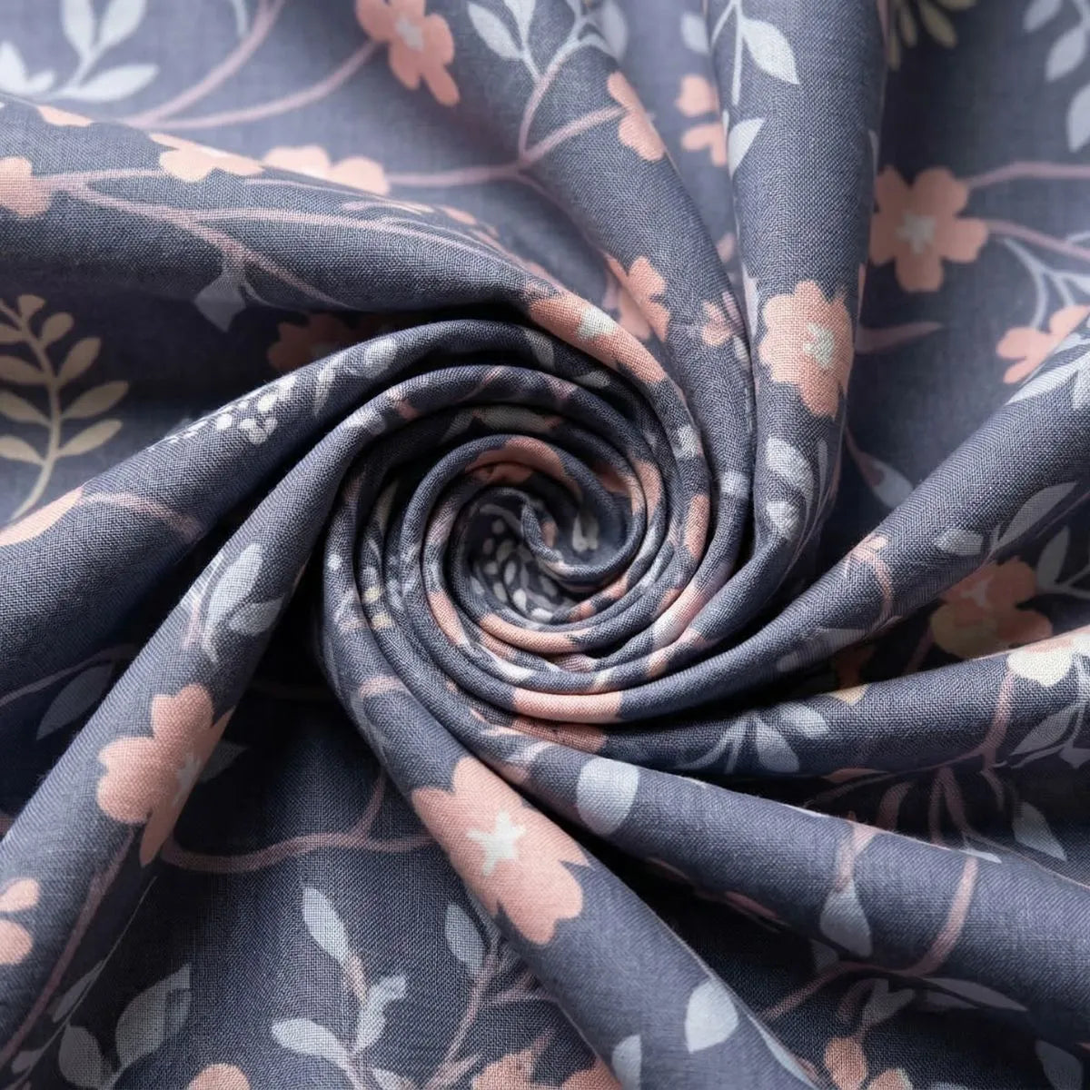 Elegant Grey Floral Bedsheet