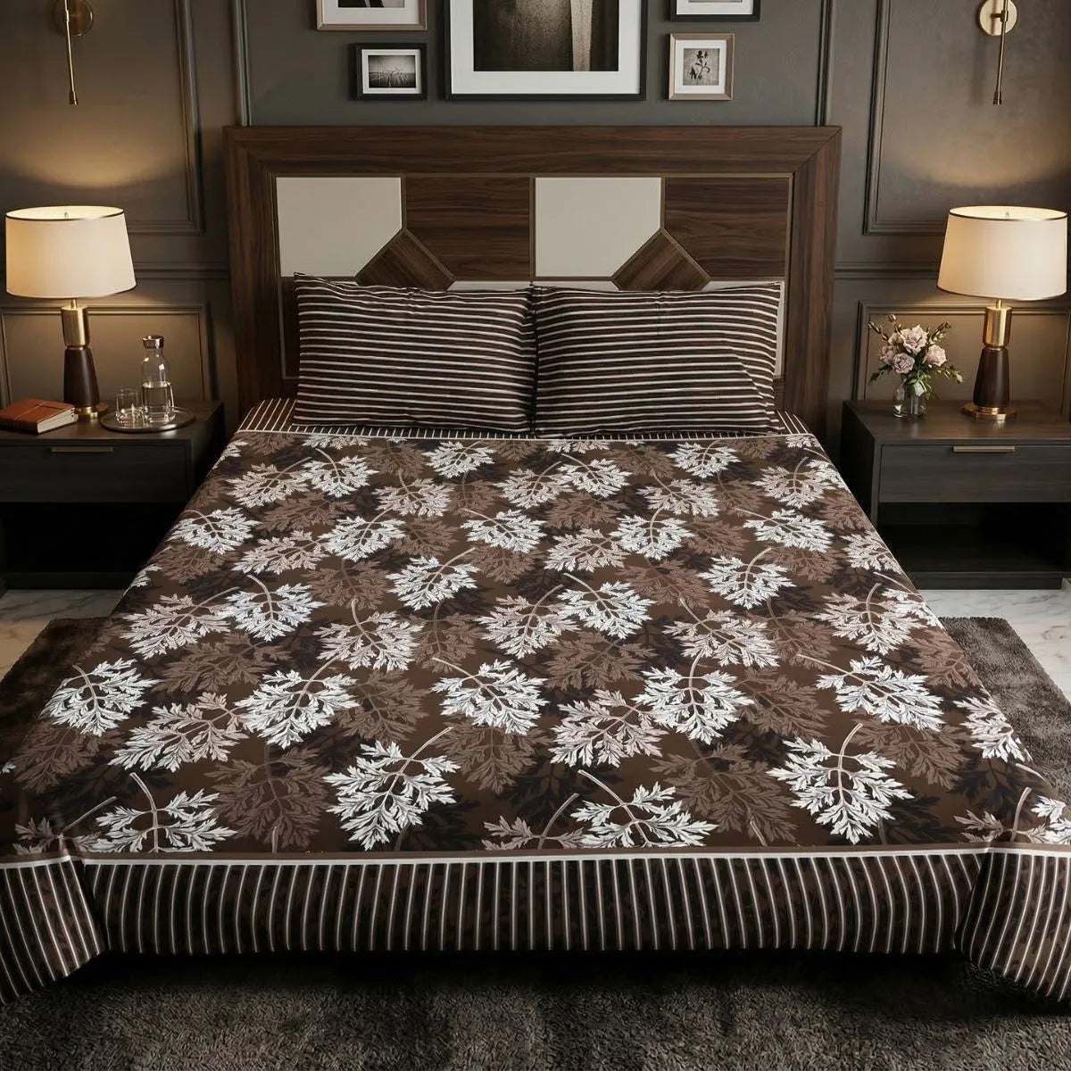 Autumn Leaf Brown Bedsheet 🍂