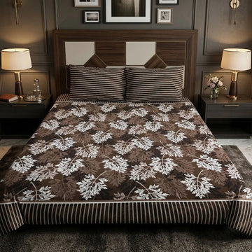Autumn Leaf Brown Bedsheet 🍂