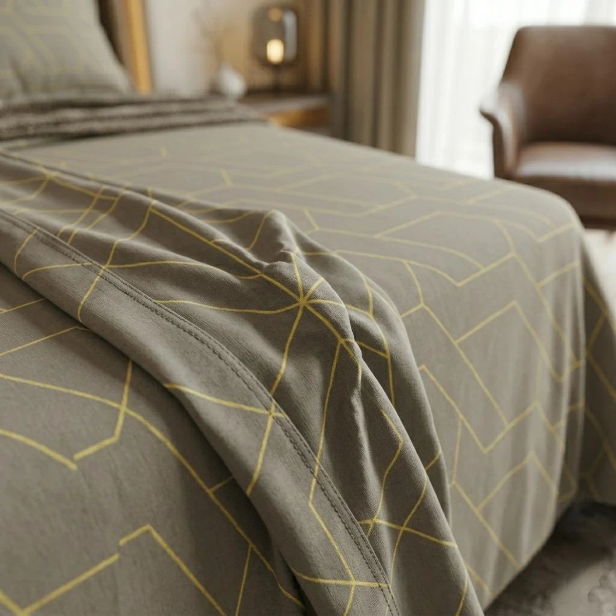 Golden Hexa Luxe Bedsheet
