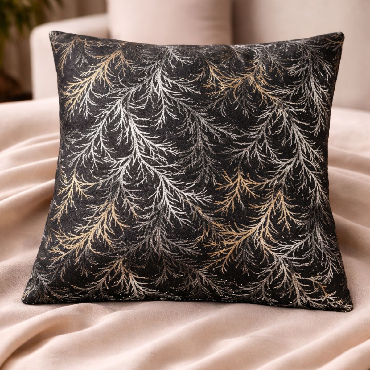 Midnight Fern Luxe Cushion