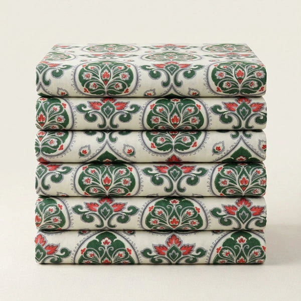 Royal Green Bloom Bedsheet