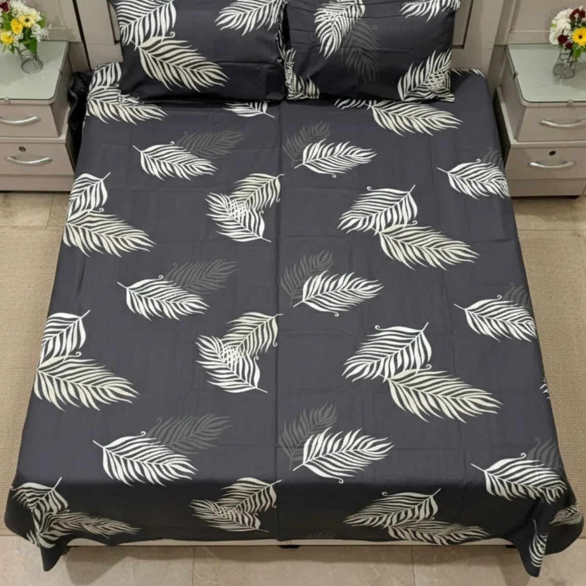 Monochrome Botanical Palm Leaf