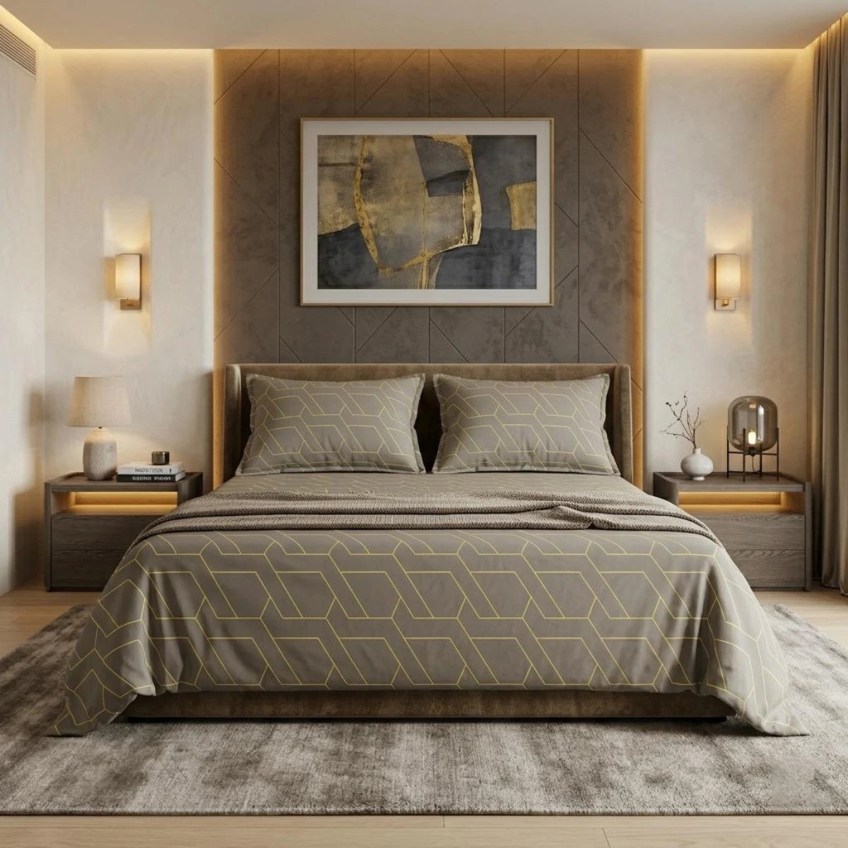 Golden Hexa Luxe Bedsheet