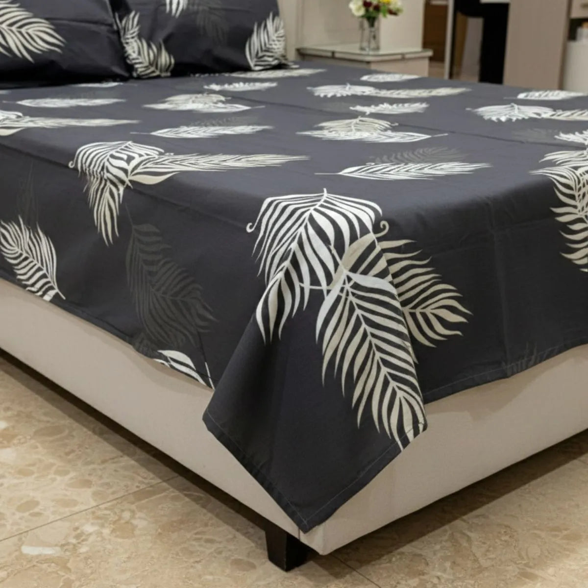 Monochrome Botanical Palm Leaf