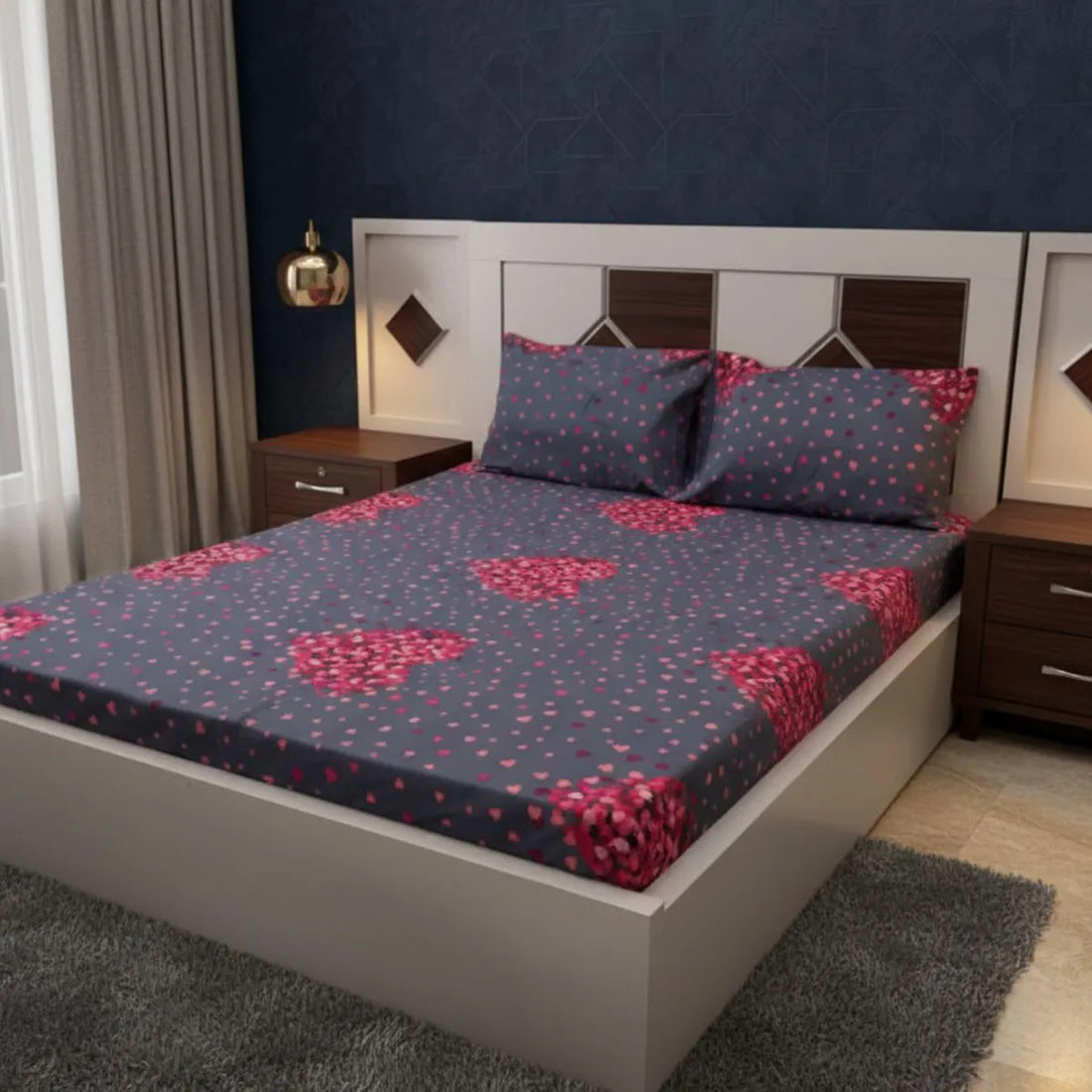 Romantic Bloom Hearts Bedsheet Collection ❤️