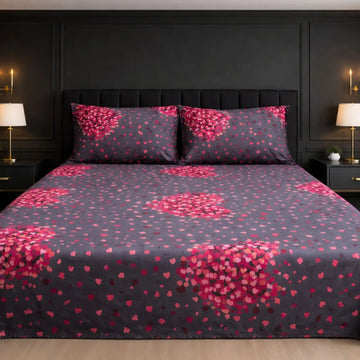 Romantic Bloom Hearts Bedsheet Collection ❤️