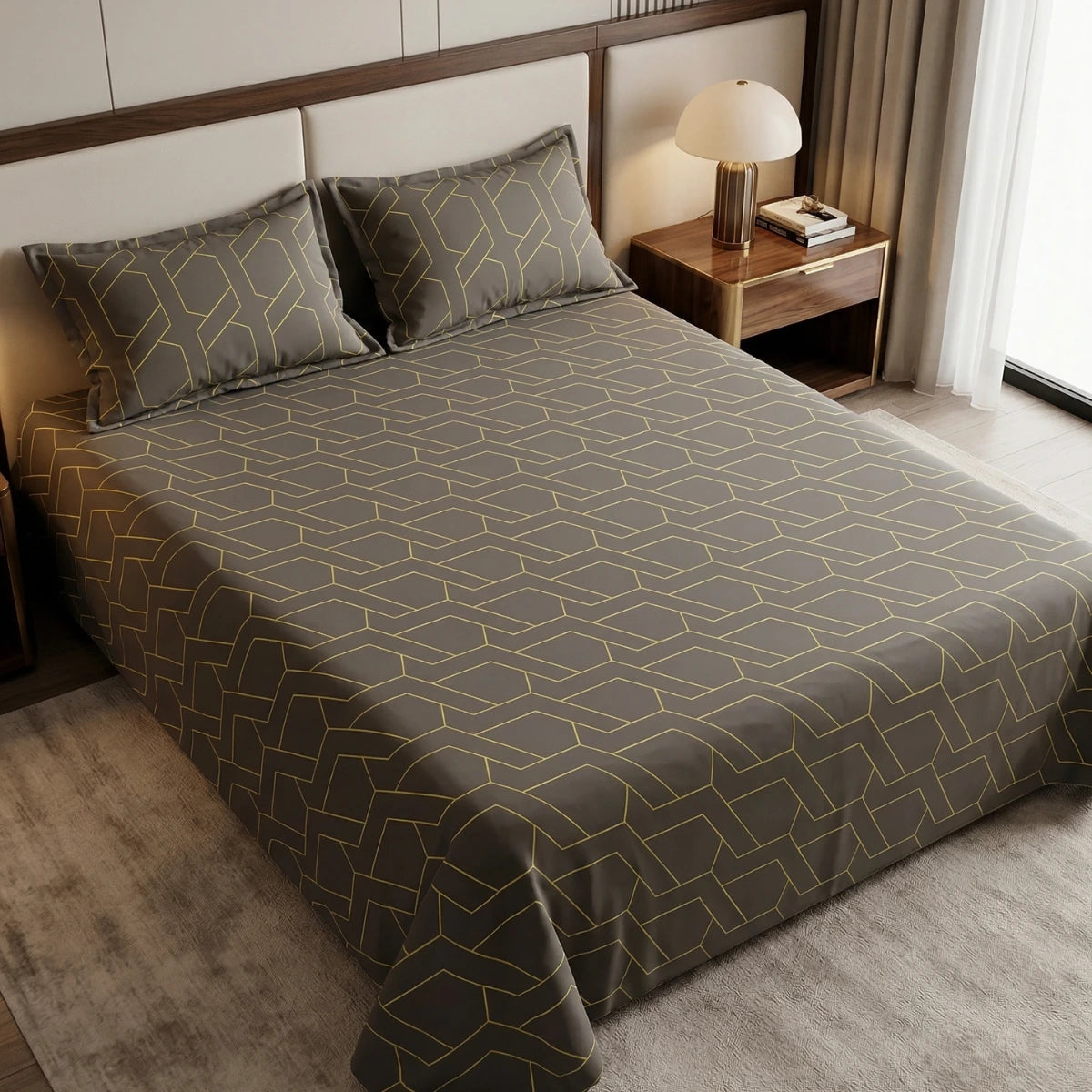 Golden Hexa Luxe Bedsheet